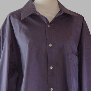 NWT Crazy Horse Purple Long-Sleeve Button-Up Dress Shirt Size 17.5 34-35 (C985)